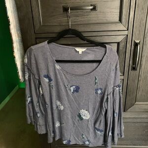Lucky Brand Blue Floral Blouse
